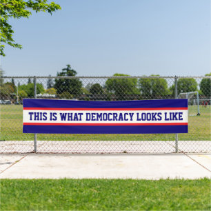 Dit is hoe Democratie eruit ziet Protest Spandoek