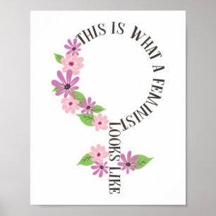 Dit is hoe een feministe eruit ziet als bekrachtig poster