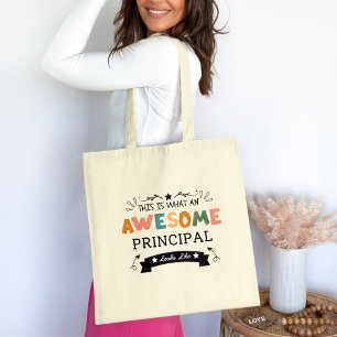 Dit is hoe een Geweldige Principal eruit ziet Naam Tote Bag
