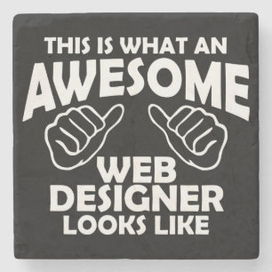 Dit is hoe een geweldige webdesigner eruit ziet stenen onderzetter
