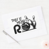 Dit is hoe ik Bowling moet rollen Rechthoekige Sticker (Envelop)