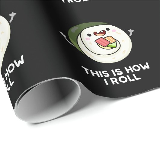 Dit is hoe ik Funny Sushi Pun Dark BG Cadeaupapier (Rol Hoek)