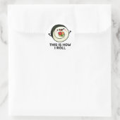 Dit is hoe ik Funny Sushi Pun kan rollen Ronde Sticker (Tas)