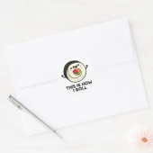 Dit is hoe ik Funny Sushi Pun kan rollen Ronde Sticker (Envelop)