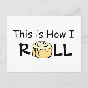 Dit is hoe ik kaneel Cinnamon Roll Bun Personalise Briefkaart