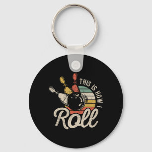 Dit is hoe ik Retro Bowling Bowler Fun Cadeft Sleutelhanger