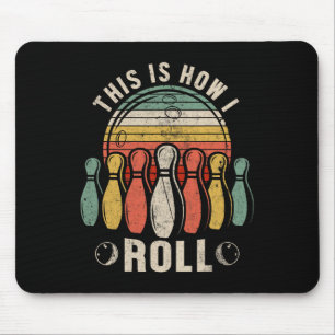 Dit is hoe ik retro bowling bowler grappige roman  muismat
