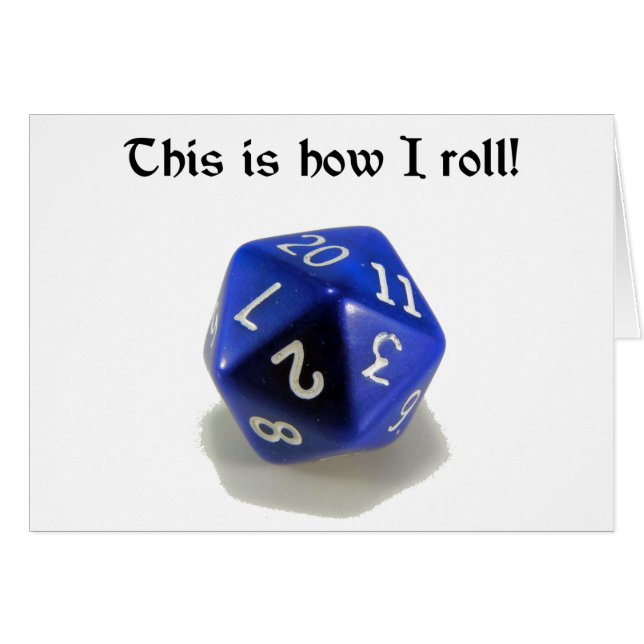 Dit is hoe ik rol (d20) (Voorkant Horizontaal)