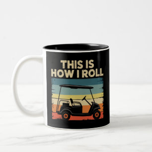 Dit Is Hoe Ik Rol Funny Golfkar Golfer Golfen Tweekleurige Koffiemok