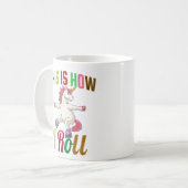 Dit is hoe ik rolt - Roller Skating Unicorn Koffiemok (Voorkant links)
