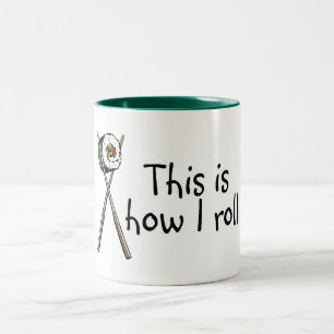 Dit is hoe ik Sushi kan rollen Tweekleurige Koffiemok