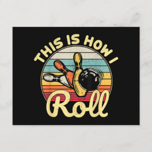 Dit is hoe ik Vintage Bowling Bowler fu kan rollen Informatiekaartje