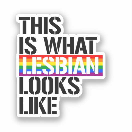 Dit is hoe Lesbisch eruit ziet Sticker (Voorkant)