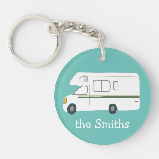 DIT IS HOE WE RV Motorhome Camping CUSTOM ROLLEN Sleutelhanger (Voorkant)