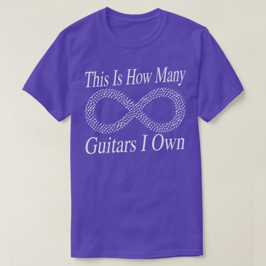 Dit is hoeveel gitaren ik bezit Infinity Musician  T-shirt (Design voorkant)