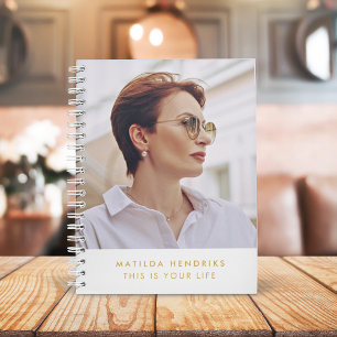 Dit is je leven Modern Gold Photo Memory Book Notitieboek