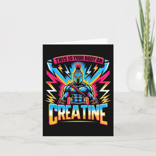 Dit is je lichaam op creatine workout gym kaart (Voorkant)