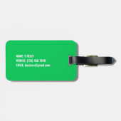 Dit is je tas | Aangepaste Initialen Bold Neon Gre Bagagelabel (Achterkant horizontaal)