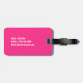 Dit is je tas | Aangepaste Initialen Bold Neon Pin Bagagelabel (Achterkant horizontaal)