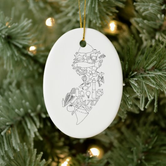 Dit is Jersey Keramisch Ornament (Boom)