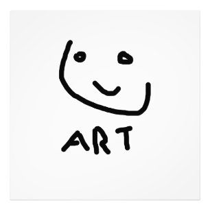 Dit is kunst, grappig gezicht foto afdruk