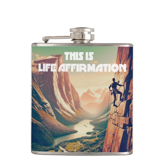 Dit is levensbevestiging van rotsklimmen heupfles (Voorkant)