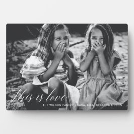 Dit is liefde Eenvoudig script Valentijnse foto's Fotoplaat