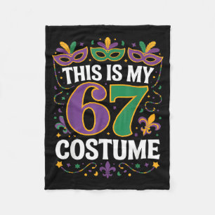Dit Is Mijn 67 Carnaval Kostuum Mardi Gras Masker Fleece Deken
