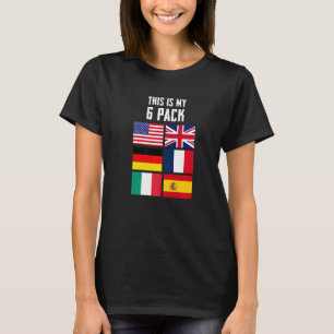 Dit is mijn 6-pack grappige sarcastische grafische t-shirt