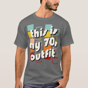 Dit is mijn 70s kostuum, 1970s Hippy Phrase Funny T-shirt