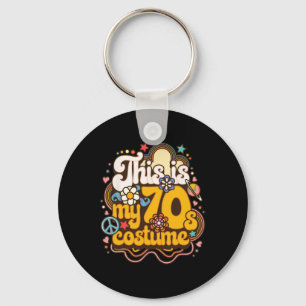 Dit is mijn 70s kostuum thema feestje Hippie Retro Sleutelhanger