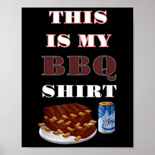Dit is mijn BBQ bier ribs grappig cadeau Poster