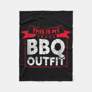Dit is mijn BBQ outfit _ Barbecue Meat Grill Grapp Fleece Deken