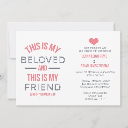 Dit is mijn Beloved Wedding Uitnodiging (Voorkant)