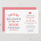 Dit is mijn Beloved Wedding Uitnodiging (Voorkant / Achterkant)
