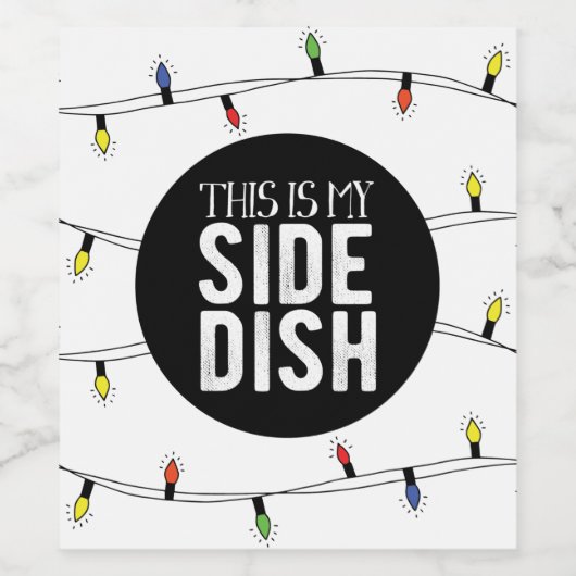 Dit is mijn bijgerecht Christmas Wine Label Wijn Etiket (Enkel label)