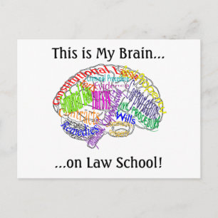 Dit is mijn brein...Law School Briefkaart