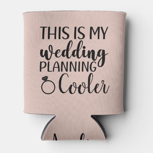 Dit is mijn bruiloft planning bruid om grappig te  blikjeskoeler (Voorkant)