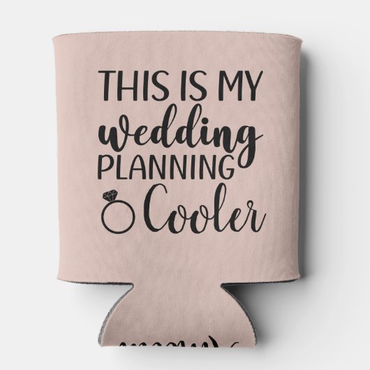Dit is mijn bruiloft planning bruid om grappig te  blikjeskoeler (Achterkant)