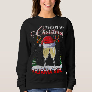 DIT IS MIJN CHRISTMAS Champagne Glass Pajama Trui