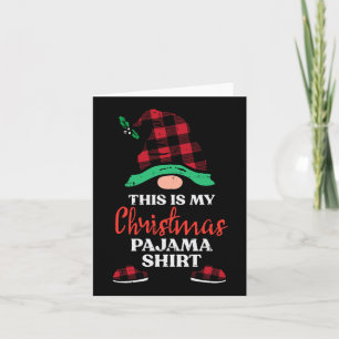 Dit is mijn Christmas Gnome Xmas Plaid Mannen Vrou Kaart