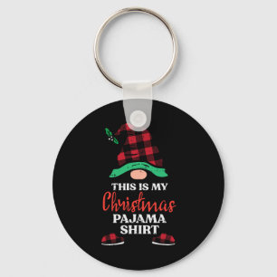 Dit is mijn Christmas Gnome Xmas Plaid Mannen Vrou Sleutelhanger