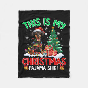 Dit is mijn Christmas Pajama Doberman Hondenliefhe Fleece Deken