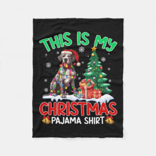 Dit is mijn Christmas Pajama Great Dane Hondenlief Fleece Deken