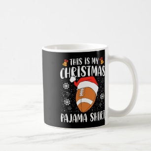 Dit is mijn Christmas Pajama Shirt Football Xmas S Koffiemok