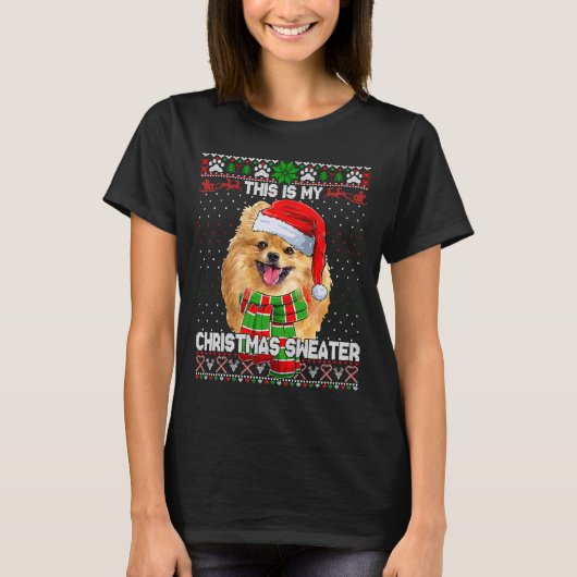 Dit is mijn Christmaser Pomeranian T-shirt (Voorkant)