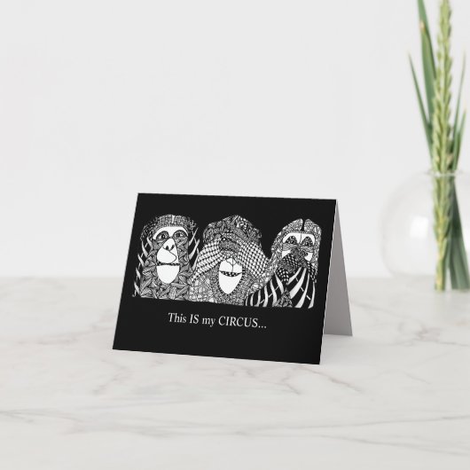 Dit is mijn CIRCUS, en dit zijn mijn APEN Kaart (Voorkant)
