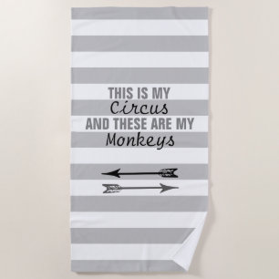 Dit is mijn Circus Striped Beach Towel Strandlaken