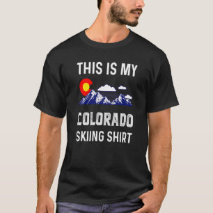 Dit is mijn Colorado die Denver Map Flag Co Souv T-shirt