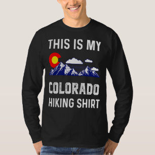 Dit is mijn Colorado Wandelen Denver Flag Co Souve T-shirt